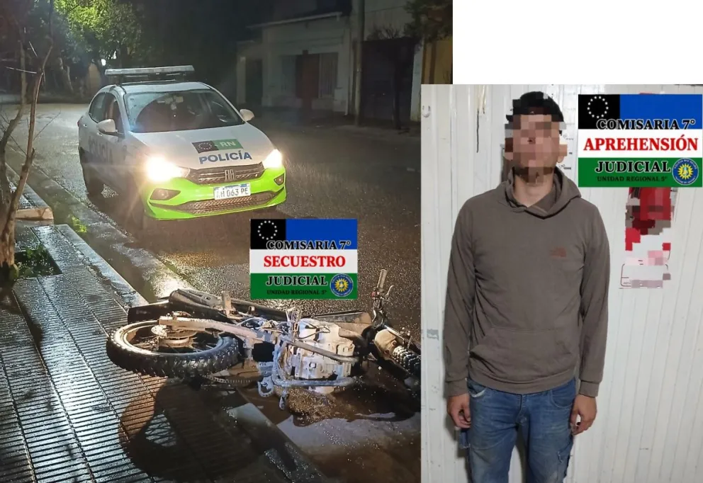 Pese al choque, el hombre continuó escapando a pie e ingresó a una propiedad ubicada sobre calle General Paz. Foto gentileza