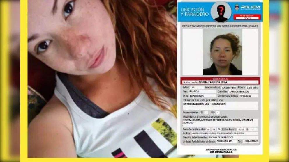 Noelia Peña, de 33 años, fue secuestrada cerca de su casa en el barrio San Andrés, de Neuquén capital.