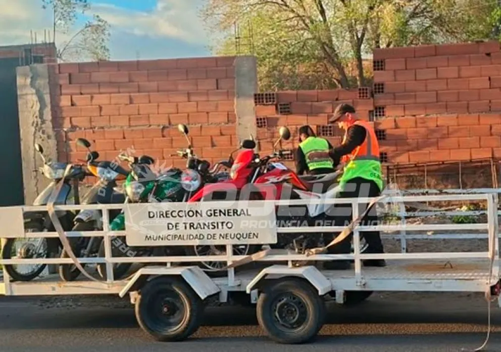 Durante el operativo se secuestraron siete modos. Foto: Policía de Neuquén.