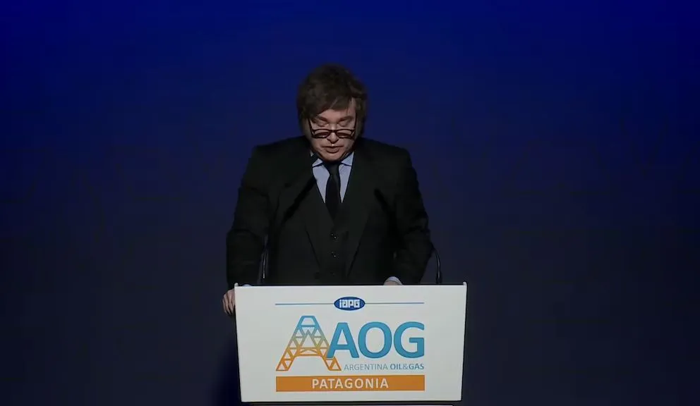 Milei encabezó la apertura de la Expo Argentina Oil & Gas Patagonia 2026 en Neuquén.