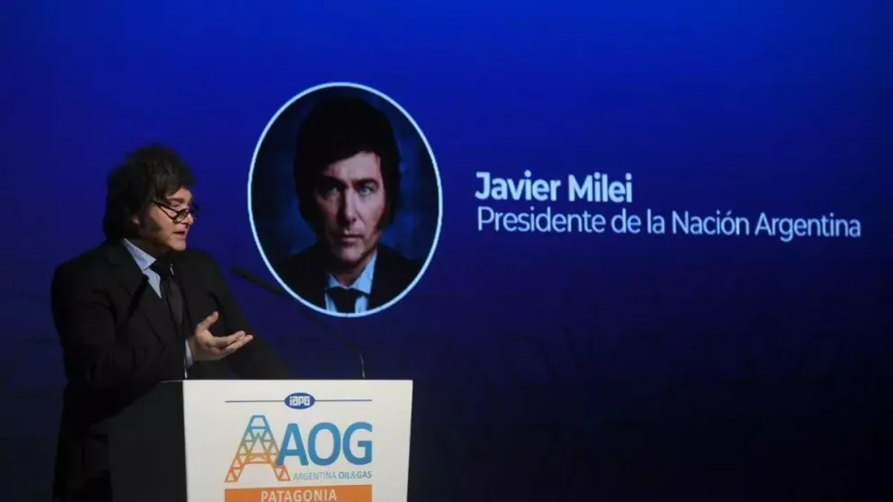 Javier Milei en la Argentina Oil & Gas Patagonia 2026. Foto gentileza