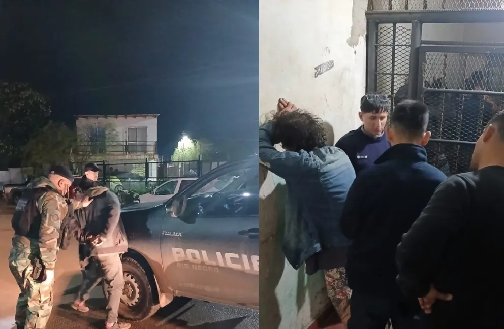 Ambas personas quedaron demoradas a disposición de la autoridad judicial. Foto Policía de Río Negro